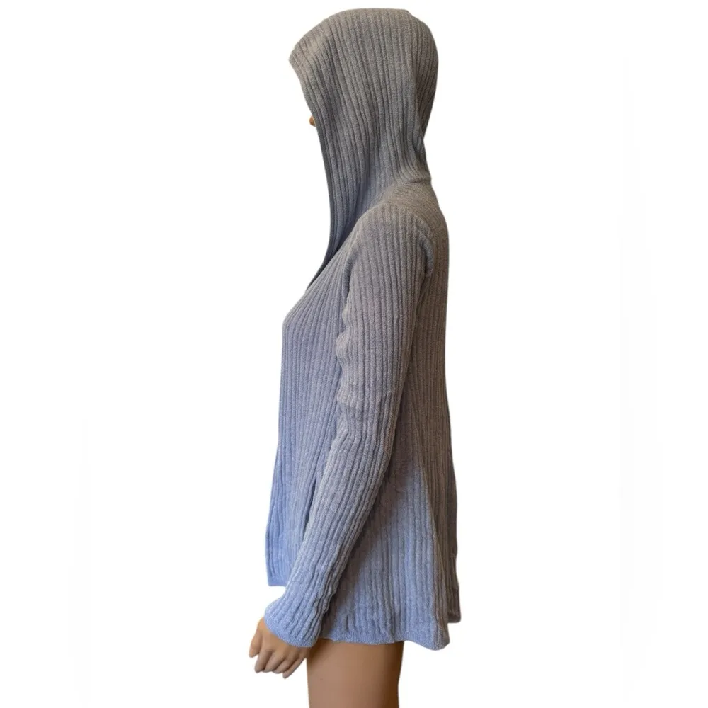Barefoot Dreams Icy Blue CozyChic Ultra Lite Oasis Ribbed Comfy Lounge Cardigan - Image 3