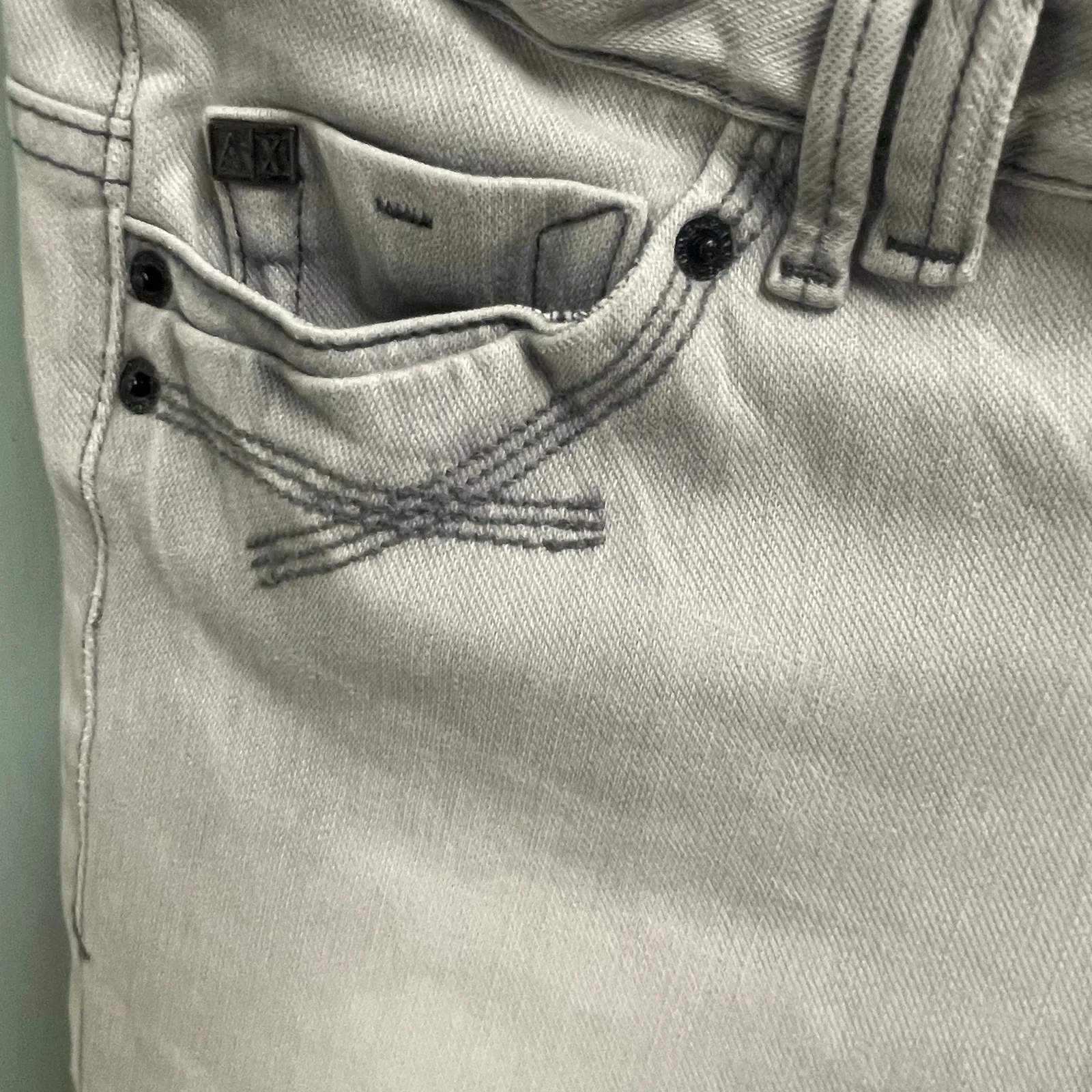 Armani Exchange Size 6 Gray Stretch Skinny Jeans Casual Edgy - Image 3