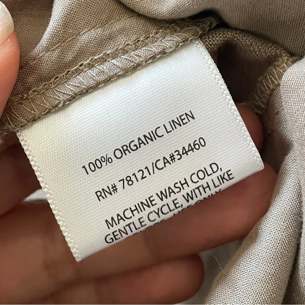 Eileen Fisher Shorts organic linen womens Brown (size 6) breathable mom classic - Image 6