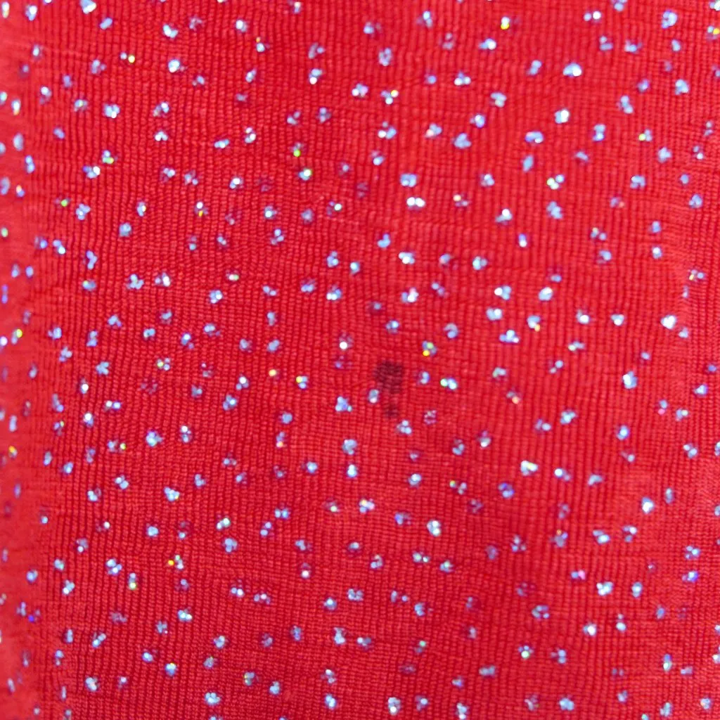 Vintage 90s Sparkly Red Mini Dress Size L - Image 14