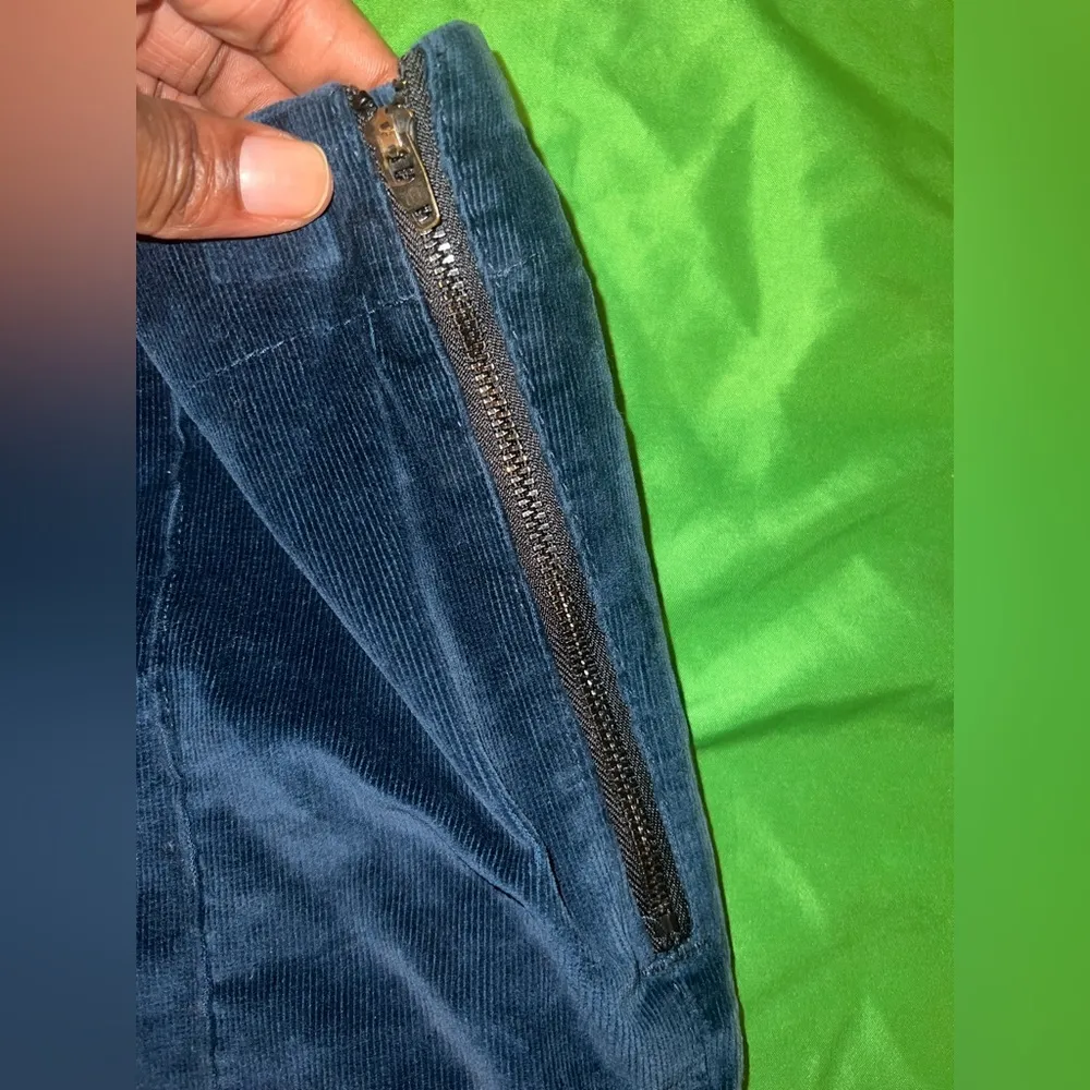 Prairie Underground Navy Blue Corduroy Velvet Leggings size Small - Image 3