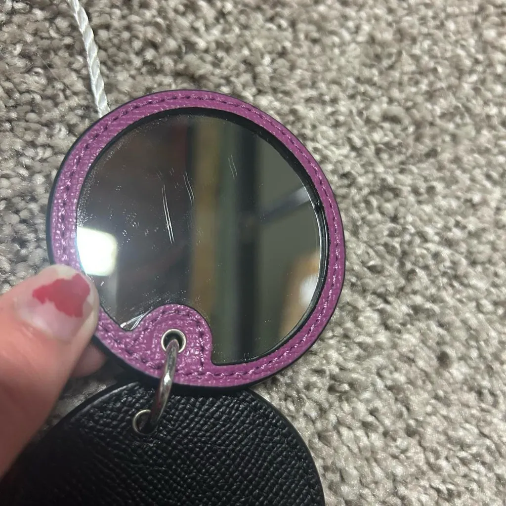 Coach New 2016 Floral Mirror Keychain - Image 4