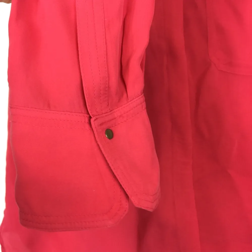 A.L.C. Juliette Silk Utility Blouse In Strawberry - Image 14
