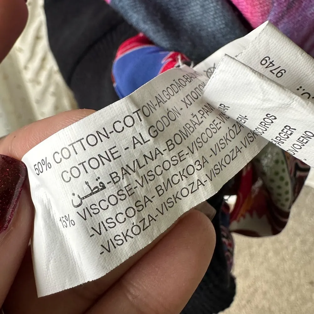 Desigual Loves Knitwear Art Deco Floral Exotic Bird Side Tie Unique Sweater XL - Image 8