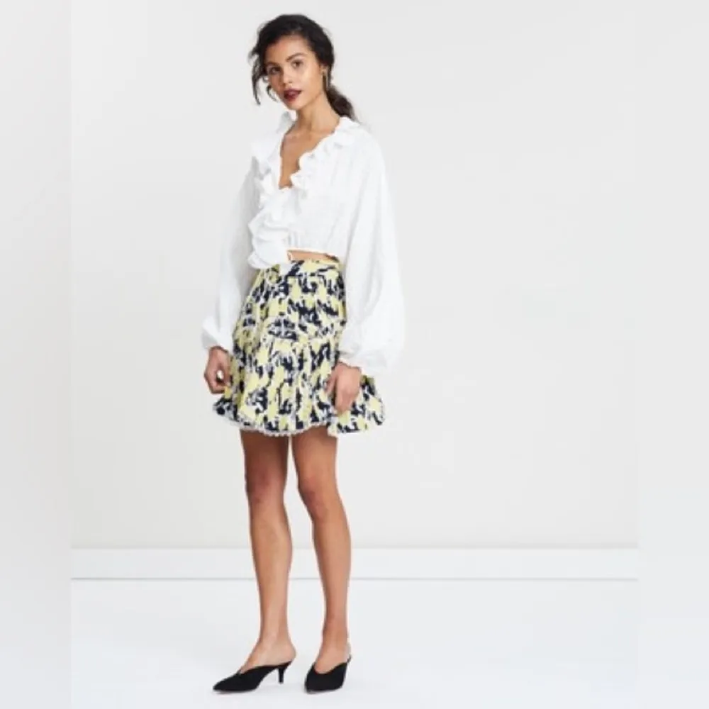 C/meo Collective Distinct Long Sleeve Ruffle Crop Blouse Top Size Small Preowned - Image 13