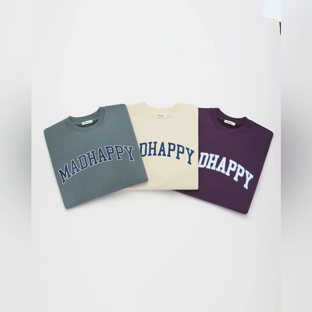 NWT Madhappy Campus Fleece Crewneck - Pennant purple - XS - Image 2