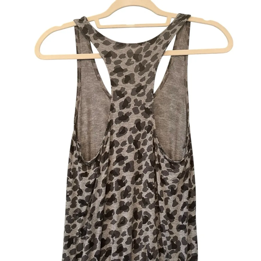AERIE Leopard Cheetah Print Elastic Waist Racerback Sleeveless Jumpsuit, Sz XS - Image 7