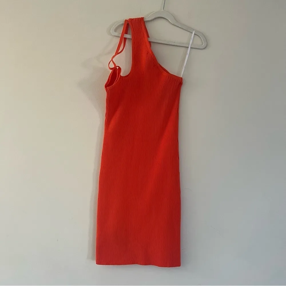 Lulus exciting night orange ribbed body con dress - Image 5