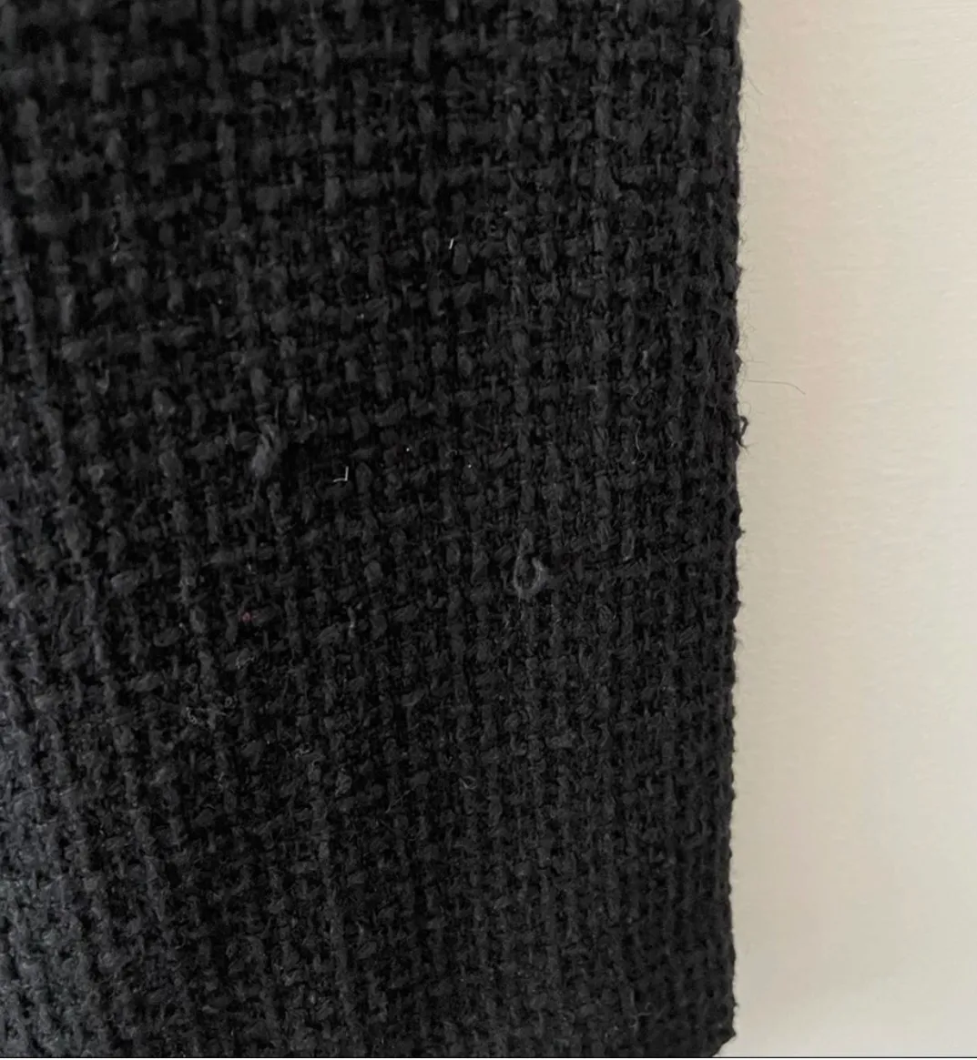 Textured Black Bow Back Mini Skirt - Image 6