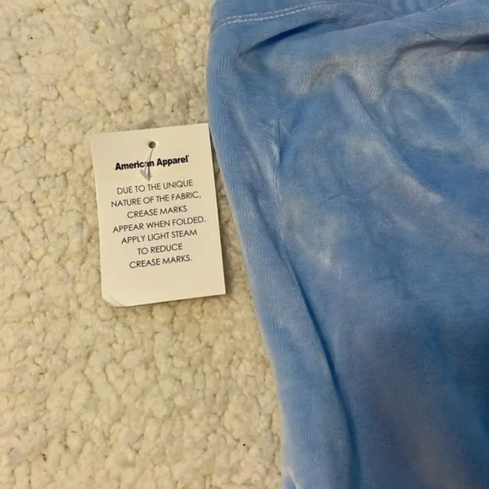 NEW American Apparel Light Blue Velvet Bodysuit - Image 4