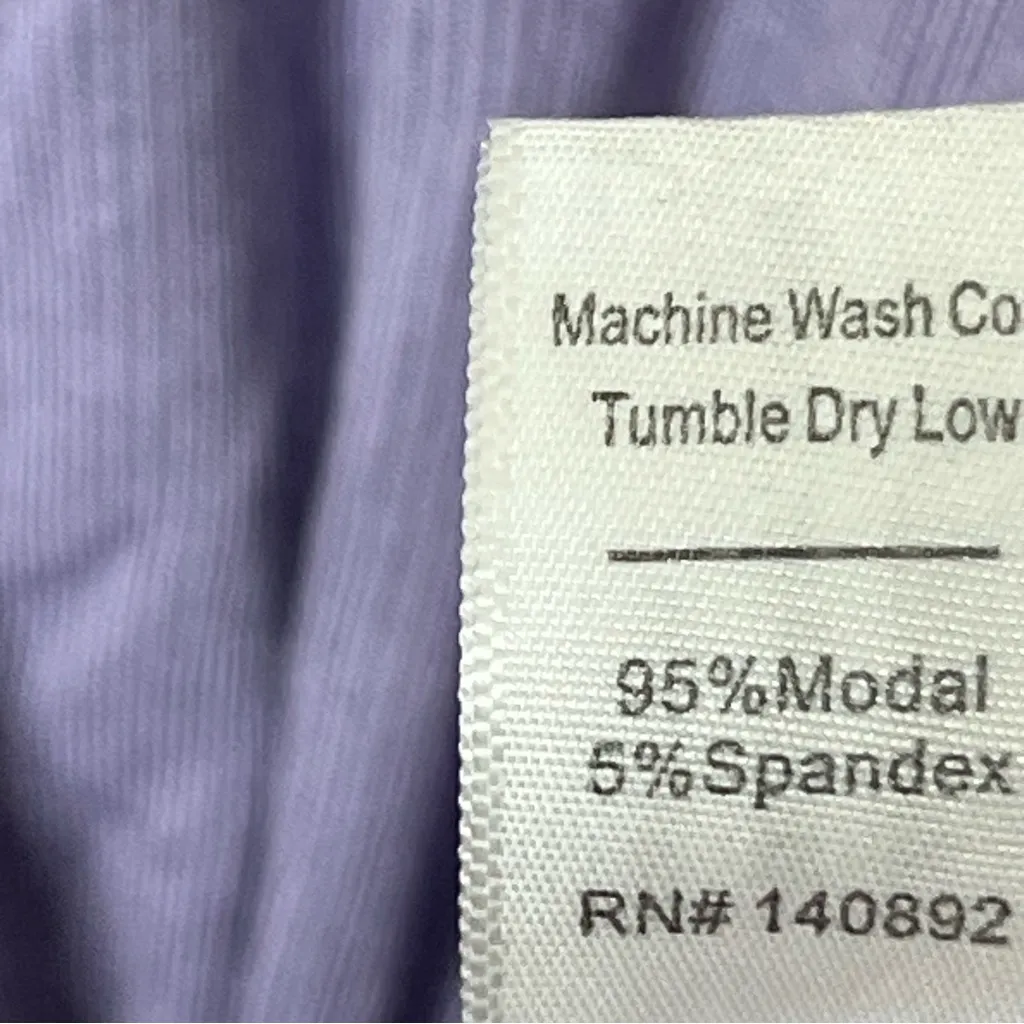 Marine Layer Lexi Rib Twist Tee Women’s Medium Lavender Cropped Stretch Casual - Image 8