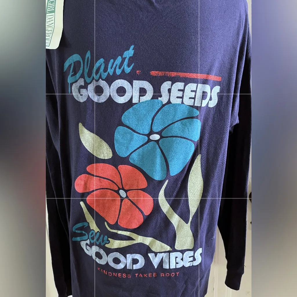 Girl Dangerous • NWT Good Seeds Long Sleeve Tee Shirt Blue Size M - Image 5
