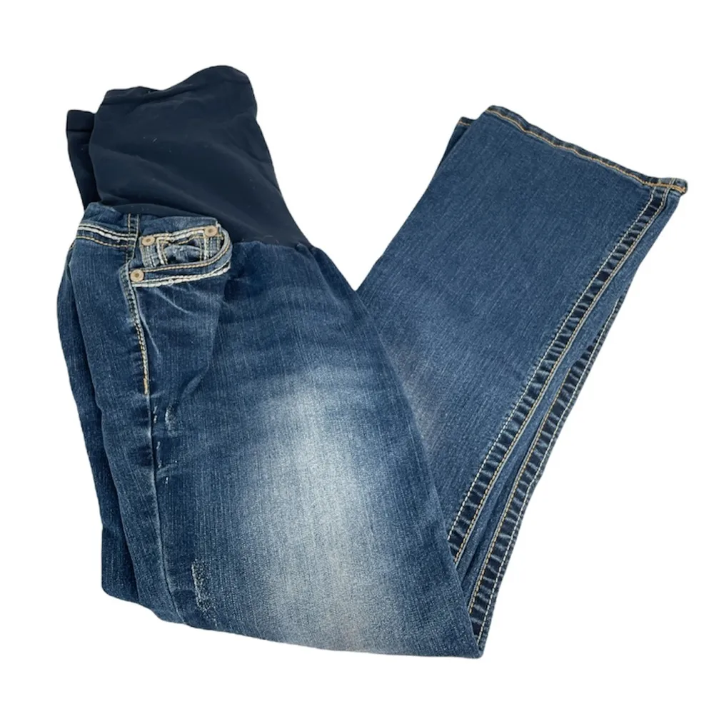 Wallflower Bootcut Full Panel Maternity Jeans, Blue, Large - Image 2