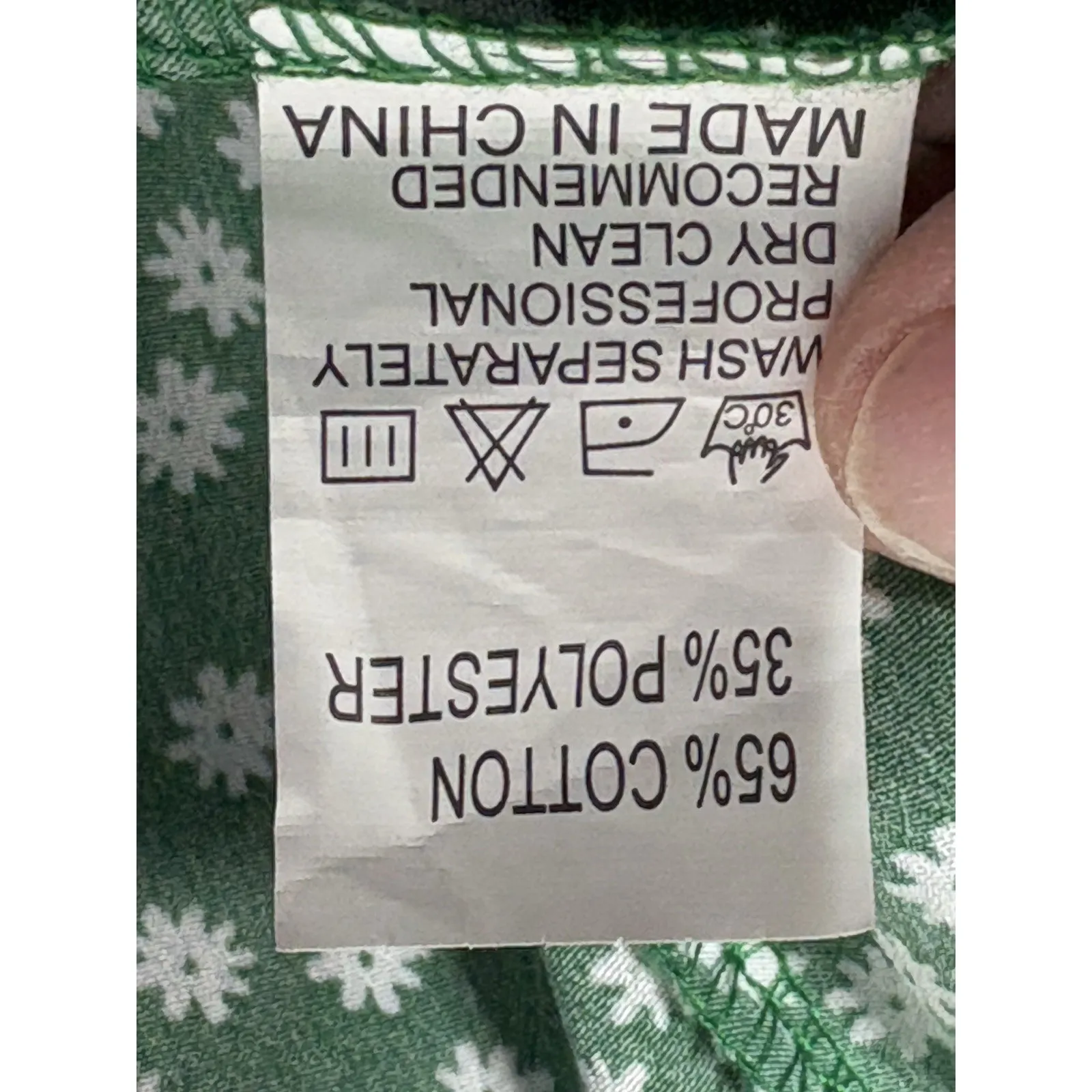 Green Floral‎ Wrap Midi Dress Ruffle Hem Short Sleeve Cotton Blend Women's XL - Image 10