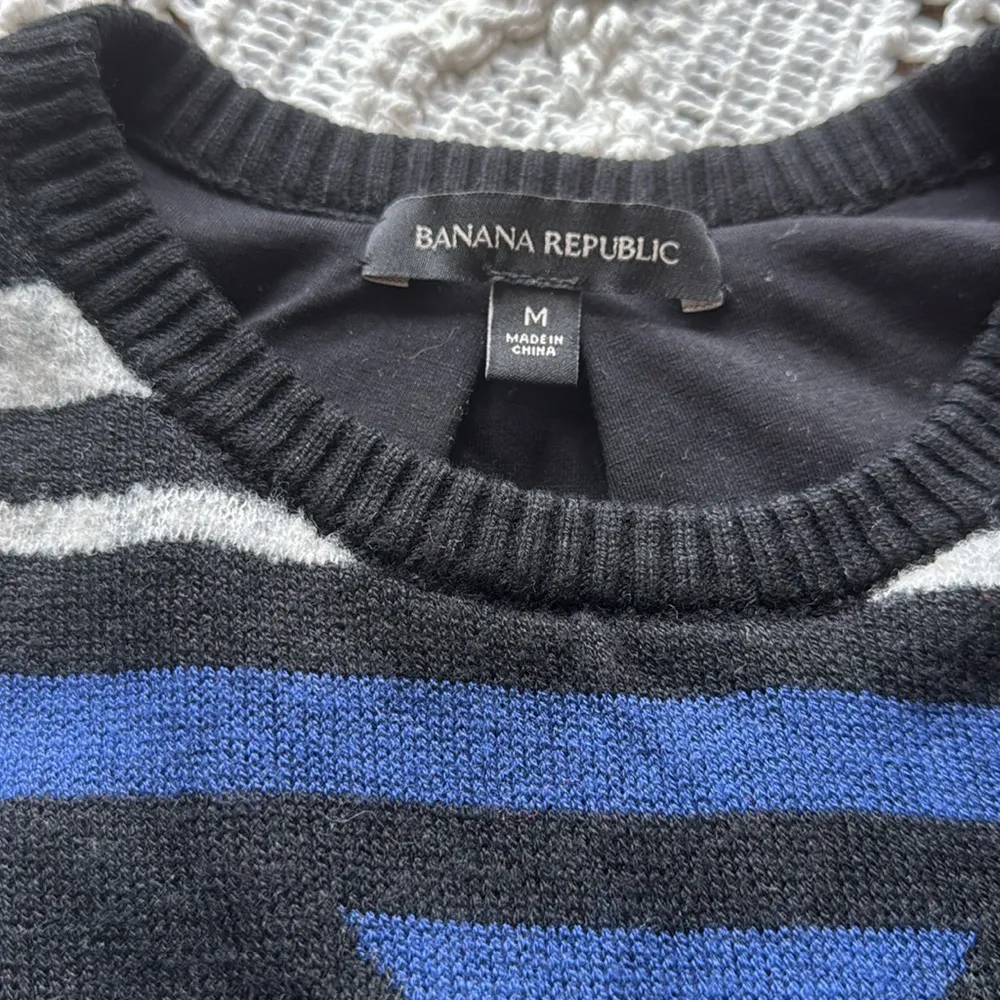 Banana Republic  Windbreaker Crewneck Sweater with Geometric Pattern - Image 5