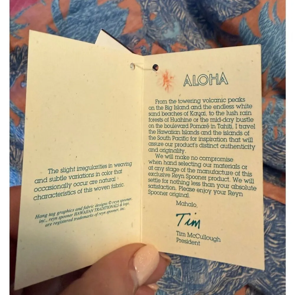 NWT VTG Reyn Spooner Womens‎ Hawaiian Floral Palm Royals Mini Vacation Dress XL - Image 5