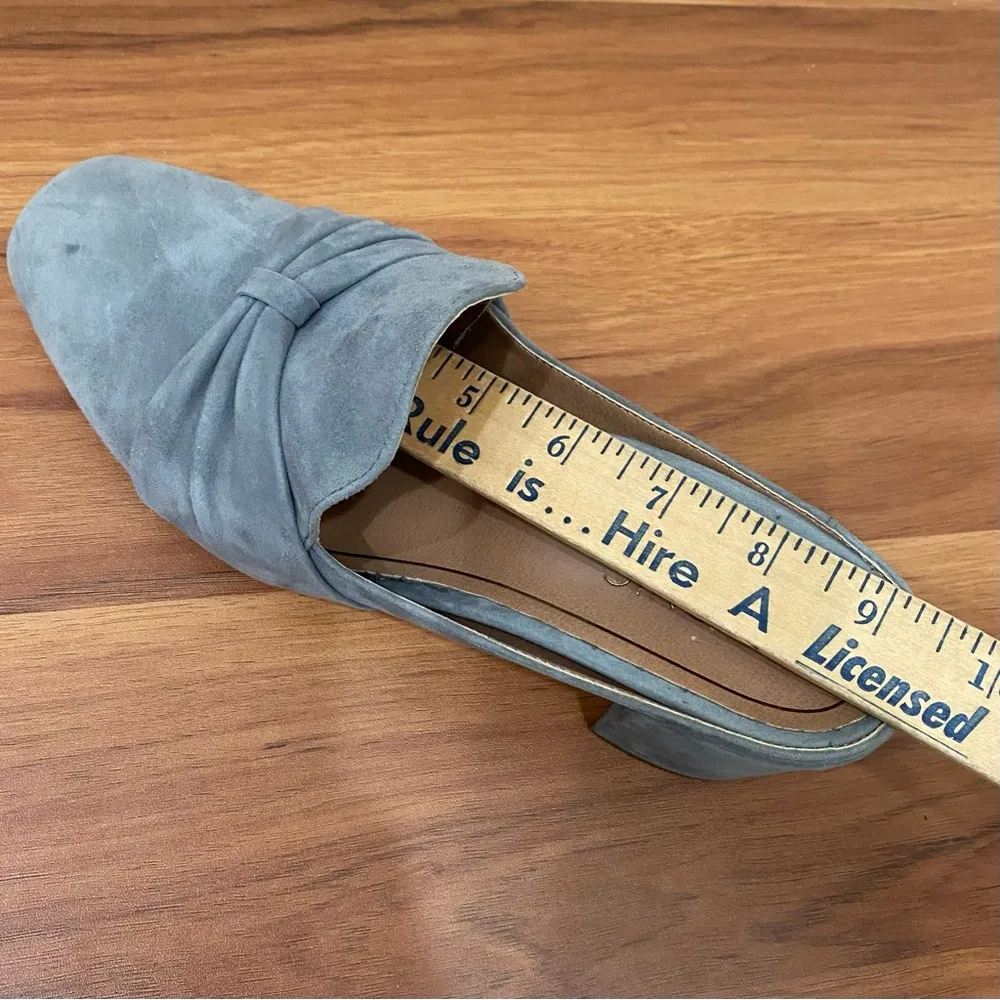 VIONIC Plaza Presley Bow Gray Suede Heeled Mules Slip On Women’s Shoes Size 7.5 - Image 8