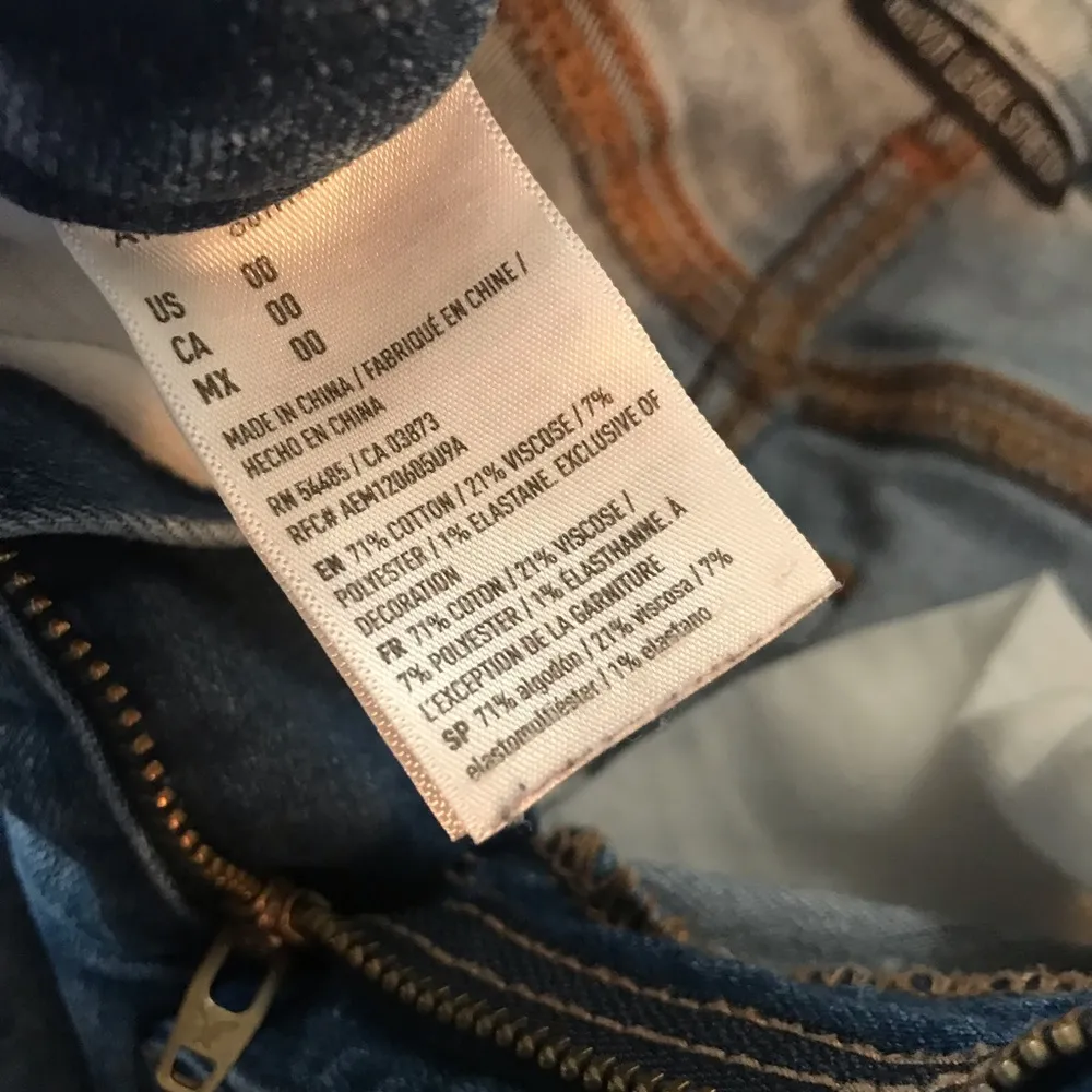 Curvy Hi Rise High waist ripped cutoffs Shortie jean shorts 00 XS - Image 7