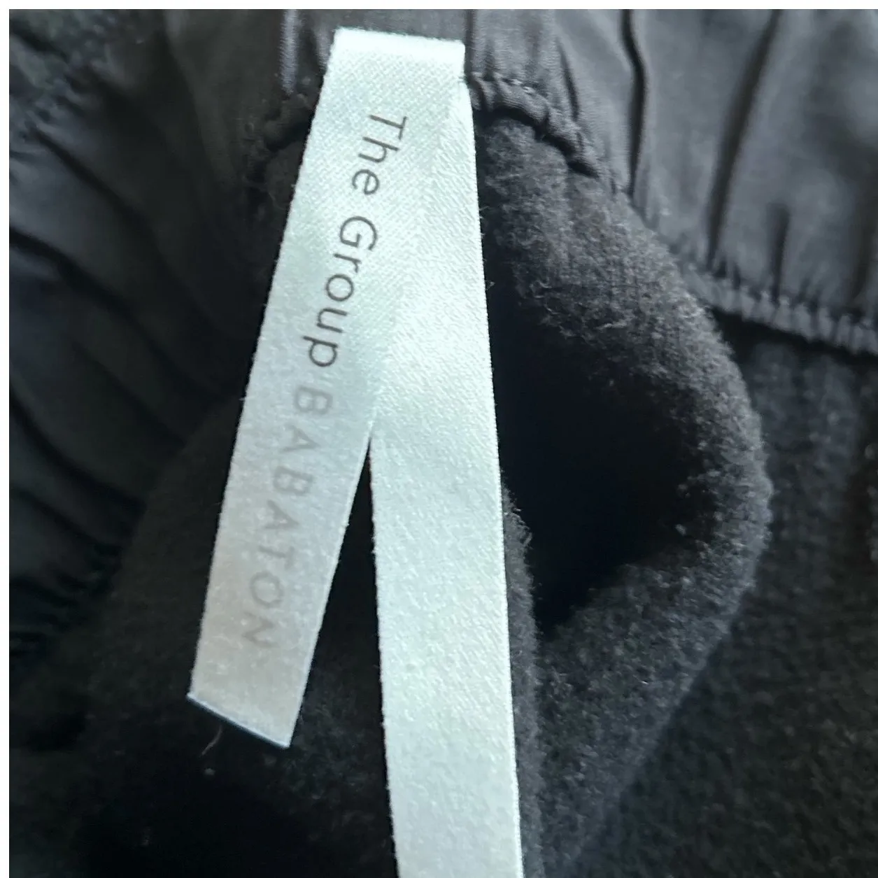 The Group Babaton Black Fleece‎ Lounge Pants Elastic Waist Wide Leg - Image 6