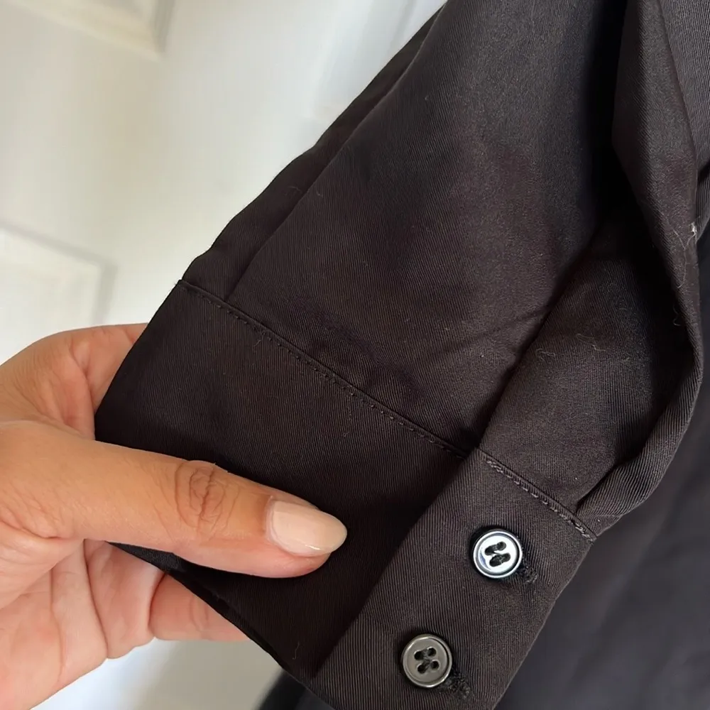 NWT LBLC The Label Amara Tie Front Collared Dress Black Size M - Image 12