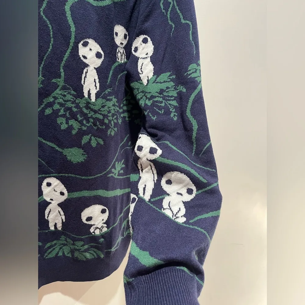 Studio Ghibli Princess Mononoke Kodama Forest Glow-in-the-Dark Sweater (Size XS) - Image 5