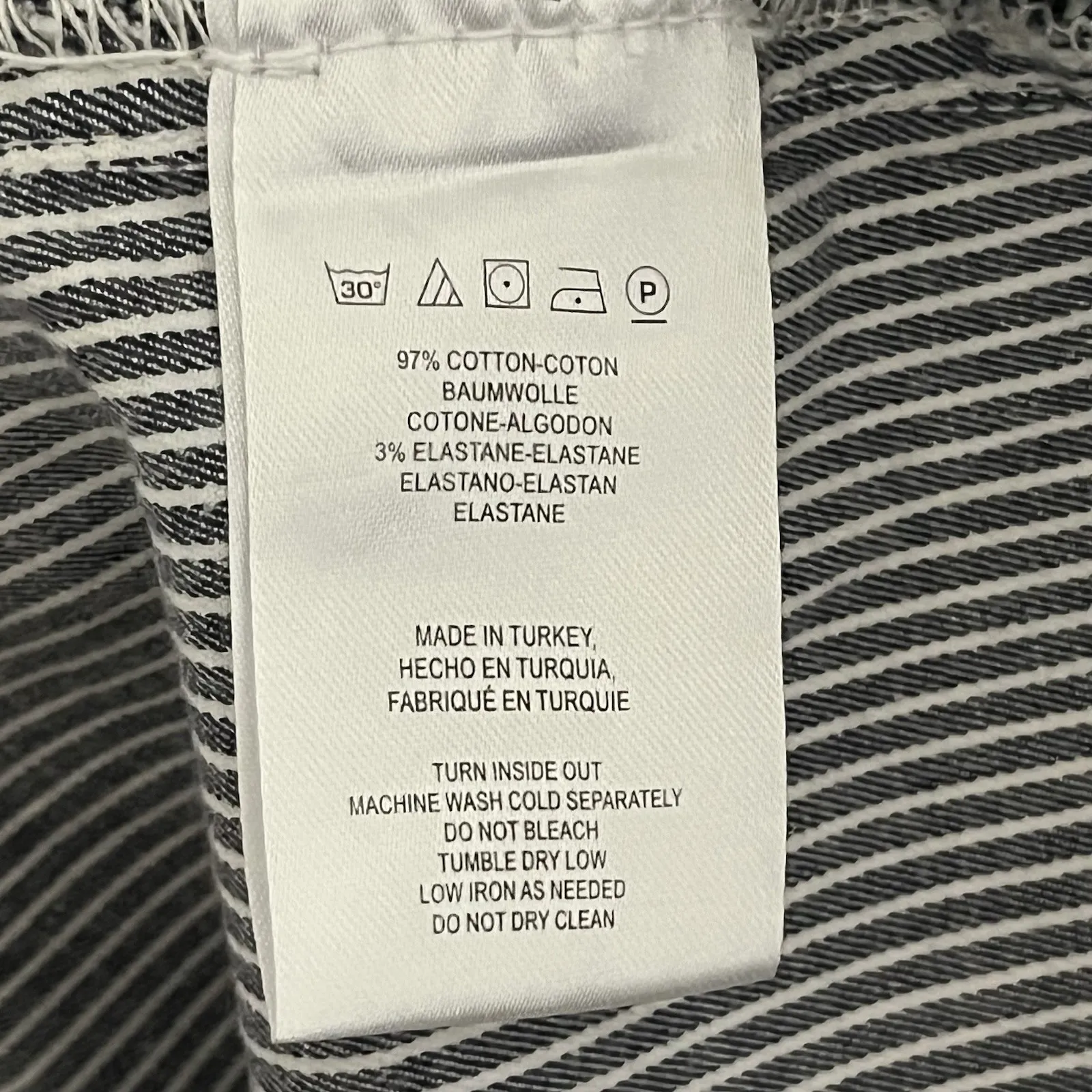 FREE PEOPLE Mid Rise Jeans Womens 29 Blue White Stripe Stretch Jeggings Pants - Image 7