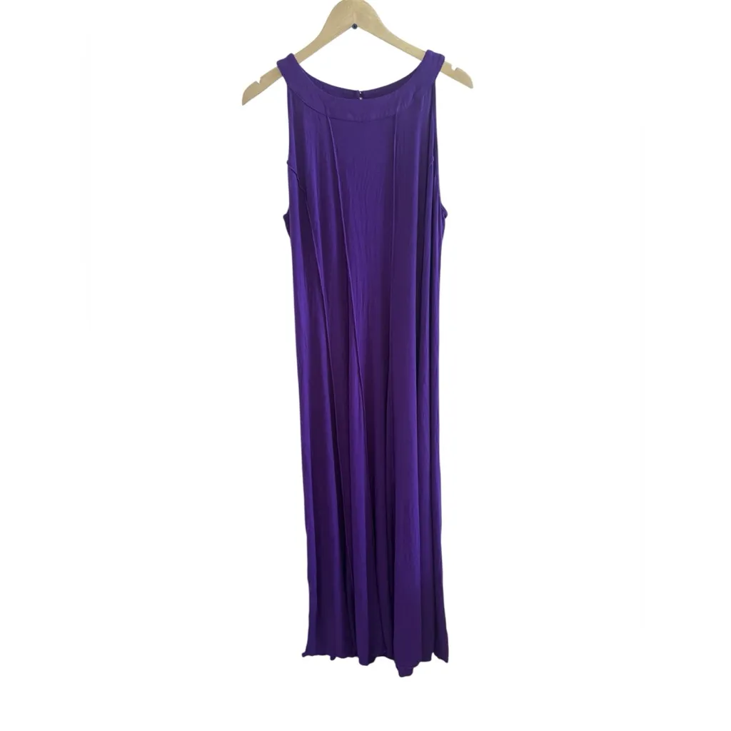 Ashley Stewart Purple  Maxi Dress Sleeveless A Keyhole Datail The Back 18/20 W - Image 4
