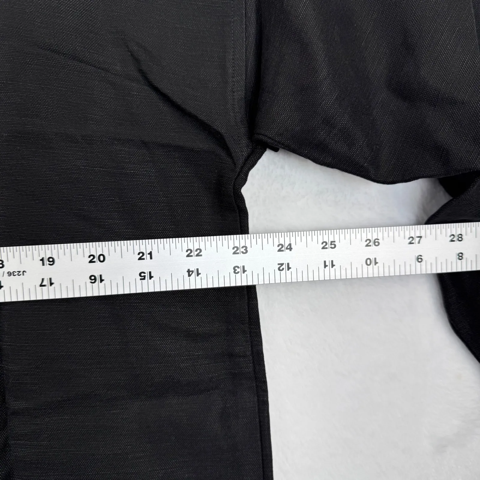 Eileen Fisher‎ Black Tencel Organic Linen Slub Double Breasted Jacket M/M - Image 5