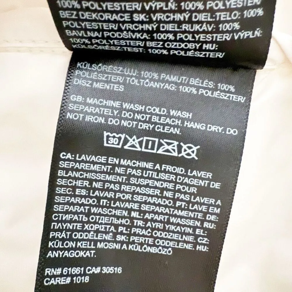 THE NORTH FACE | W Harway Collarless Midi Puffer Coat Jacket Off White Tan | XXL - Image 12