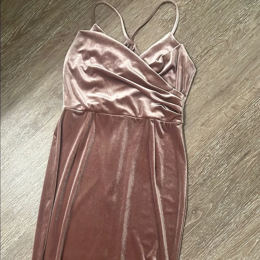 ASOS Strappy Maxi Dress Dusty Rose Pink Stretch Bias Ruffle Size 8 - Image 12