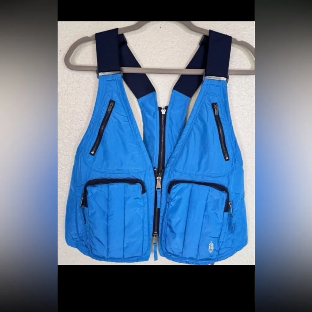 Free People Outdoors Pursuit Utility Vest Womens OS Multi Zip Pockets One Size - Image 3