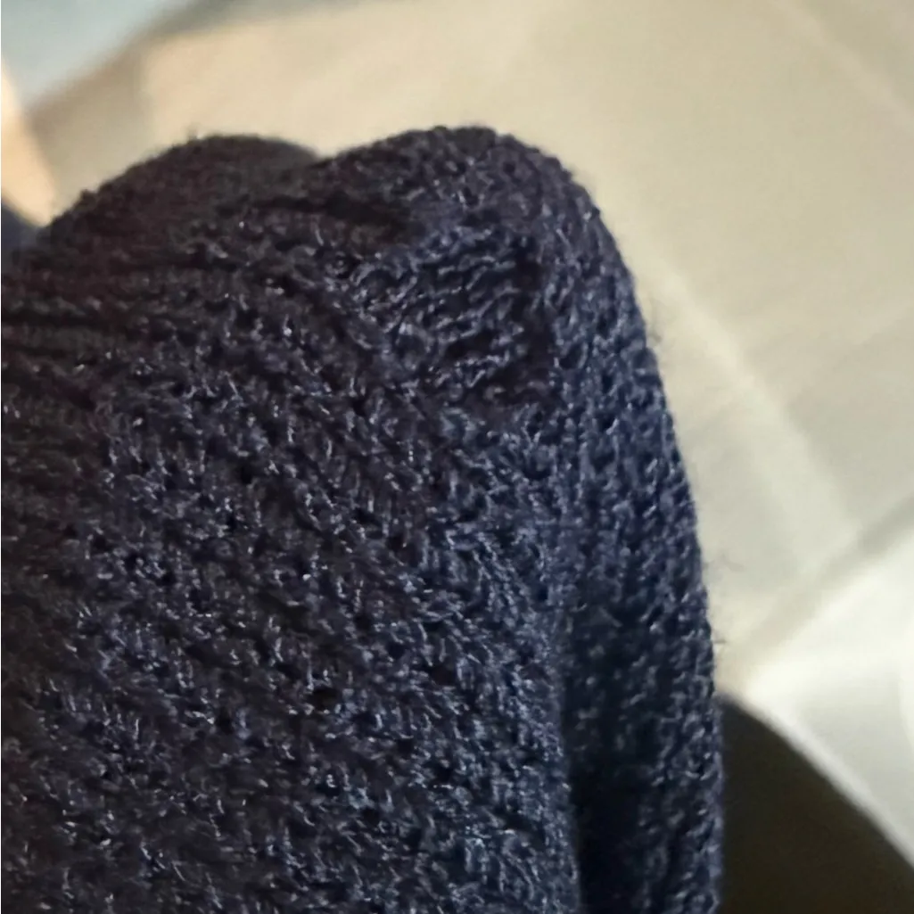 St. John Basics FLAWED Short Skirt Navy Blue Pencil Size 8 - Image 8