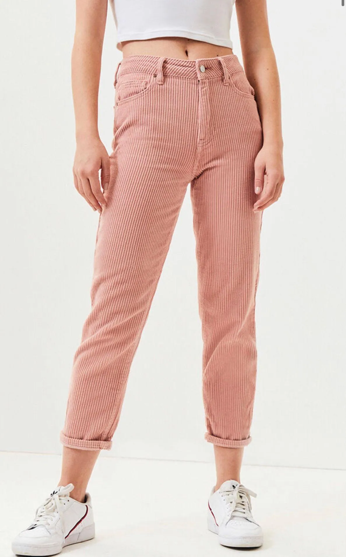 Hibiscus Corduroy Mom Jeans - Image 2