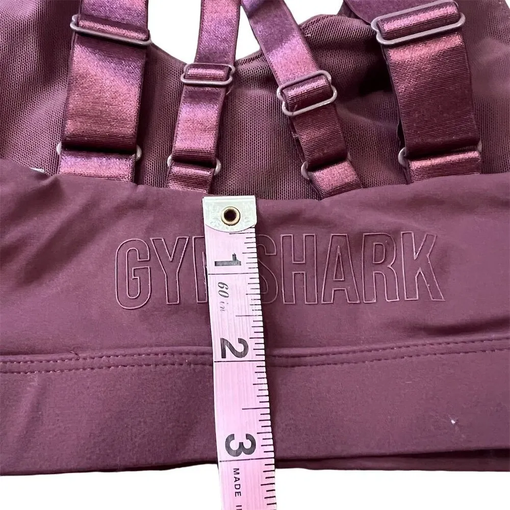 Gymshark Women's XS Purple Crossover Sports Bra Yoga Gym Activewear - Image 7