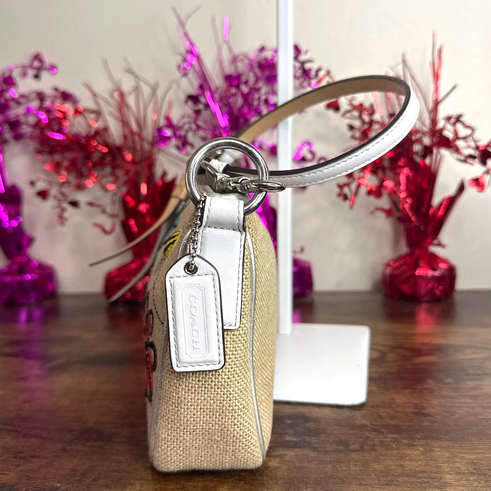 y2k COACH Vintage Bumble Bee Floral Mini Bag Demi - Image 3