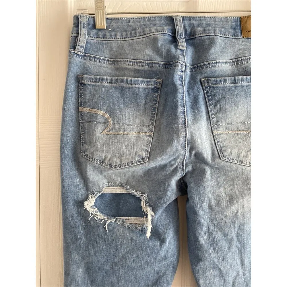 American‎ Eagle 8 360 Next Level Stretch Super High Rise Distressed Jegging - Image 6