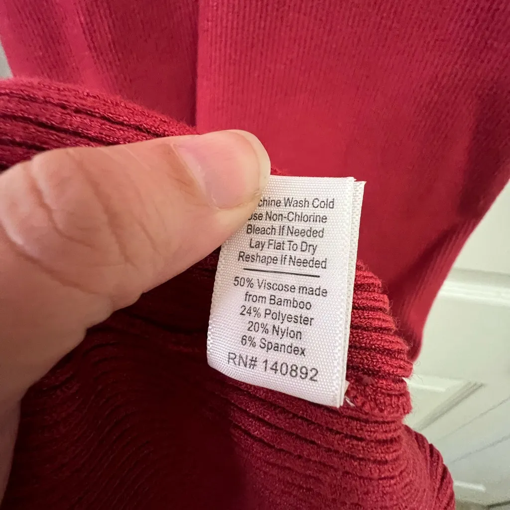 Marine Layer Pink and Red Long Sleeve Dress XS Valentine’s Day - Image 3