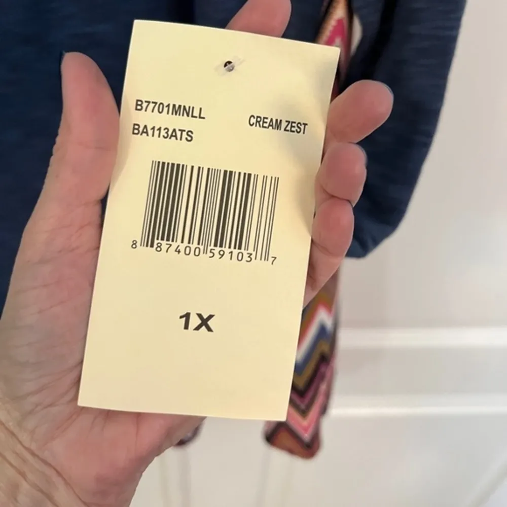 EYESHADOW 1X Cream Zest Chevron Tunic Top - Image 4