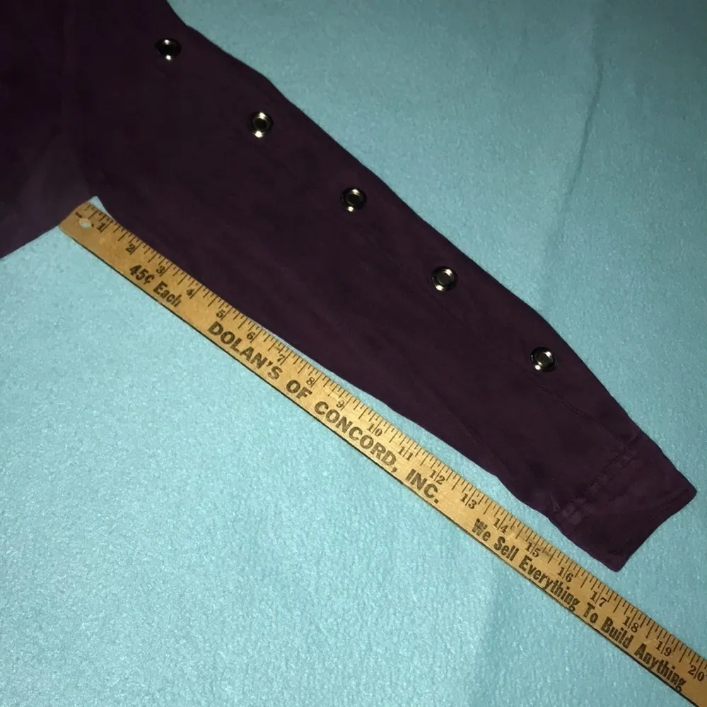 𝅺DRESSBARN faux suede top circle cutouts down sleeves vintage 80’s size M - Image 7