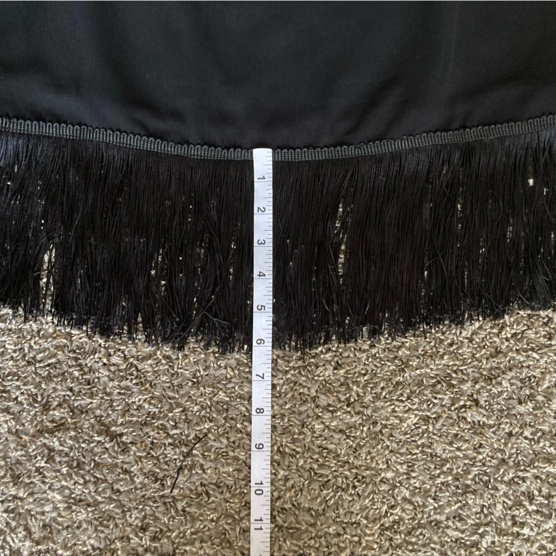 Koko + Mason Black Cowl Neck Fringe Hem Bodycon Mini Dress NWT Size M Size M - Image 5