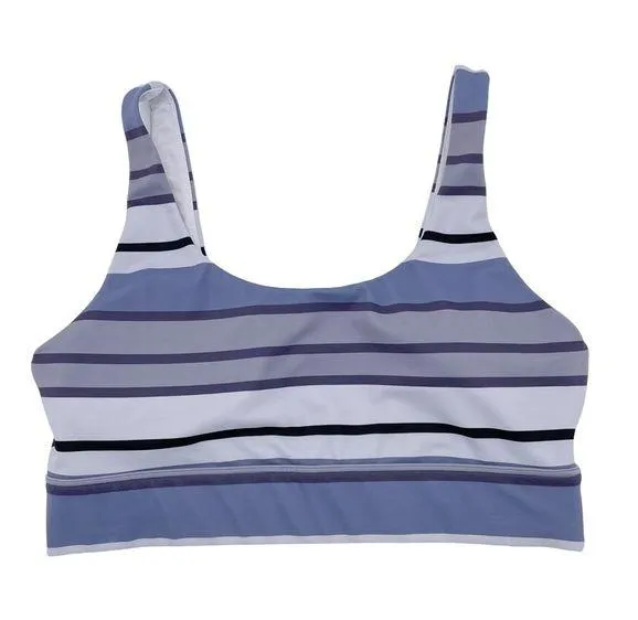 Zyia Active Purple Horizon Light n Tight Sports Bra Striped Women's Size Medium - Image 1