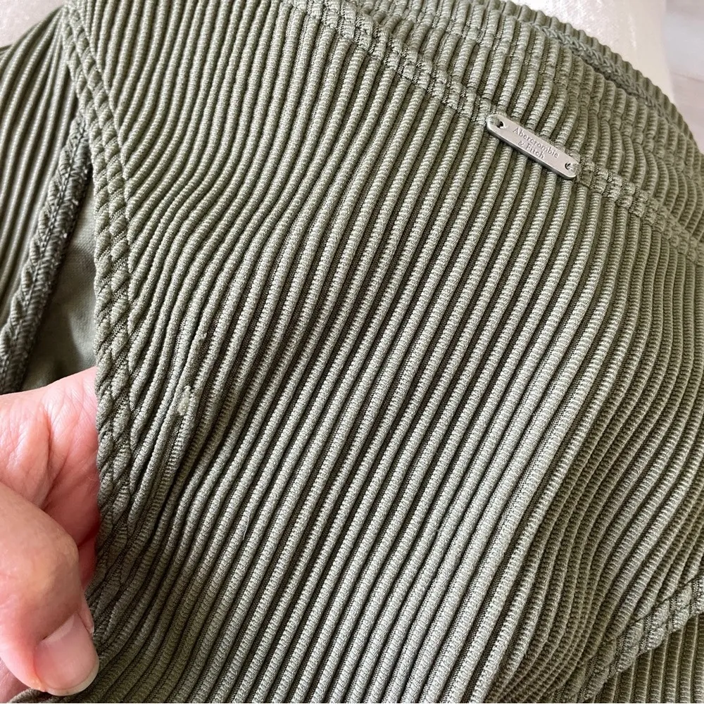 Abercrombie & Fitch Tankini ribbed swimsuit womens Green small cheeky strapless - Image 6