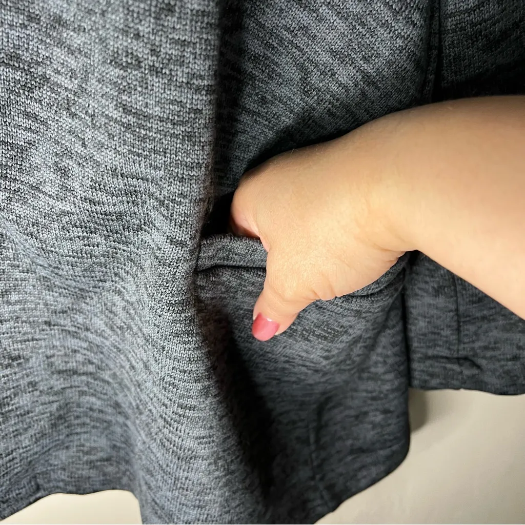 Lands End Blue Gray Heathered Knit Blazer Jacket - Image 6