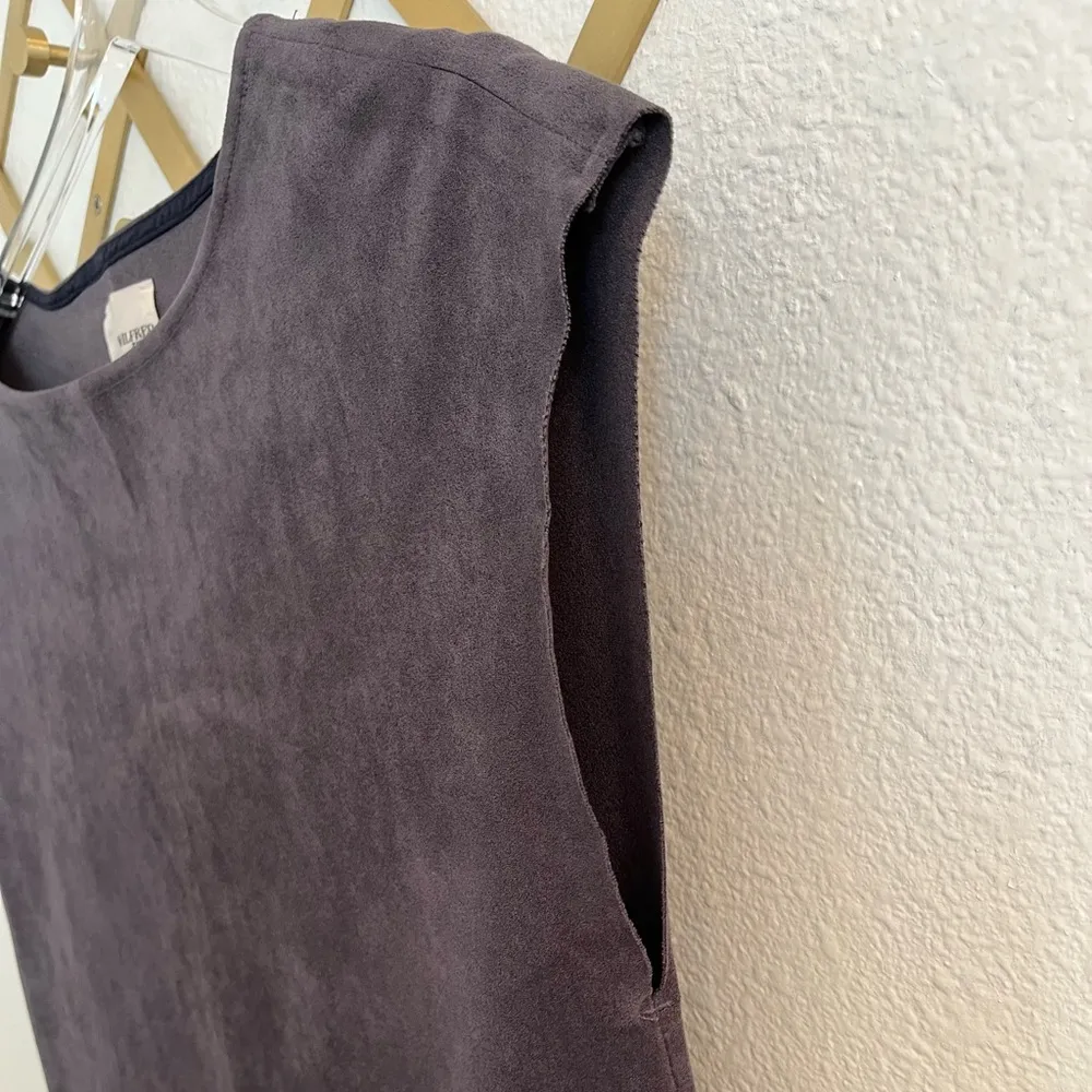 Aritzia Wilfred Free Nori Faux Suede Mini Dress Grey XXS - Image 8