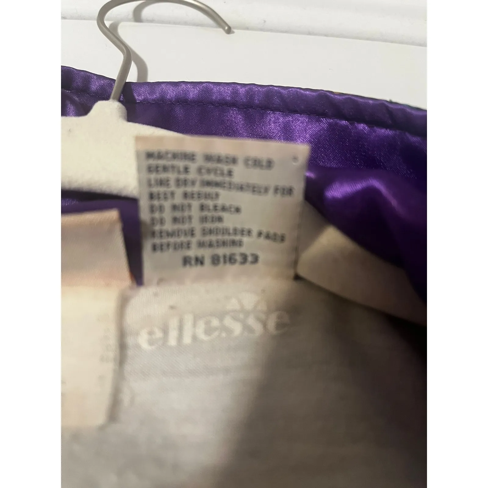 Vintage 80s Ellesse Tracksuit Jacket sz UK 10, US M Purple and Green Colorful Size M - Image 7