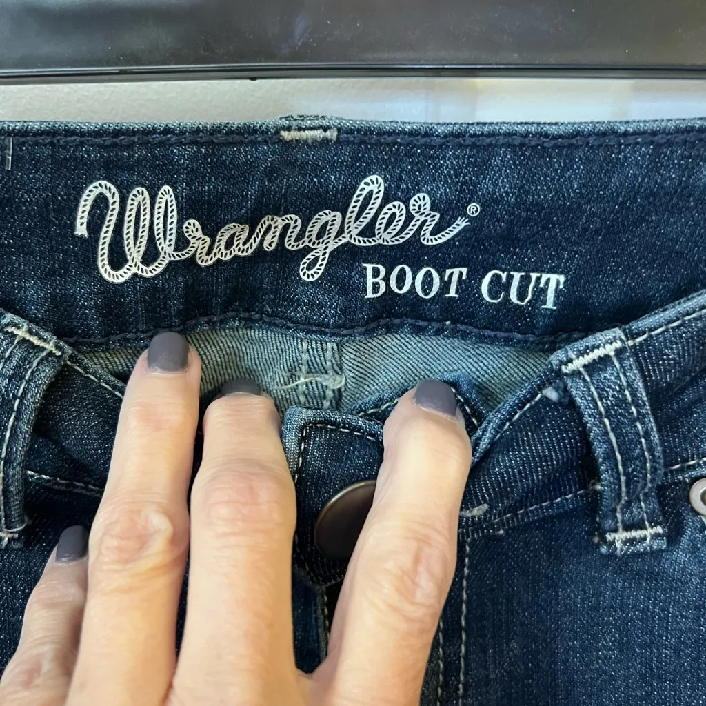 Wrangler Women's Boot Cut Jeans in Deep Blue - Image 3