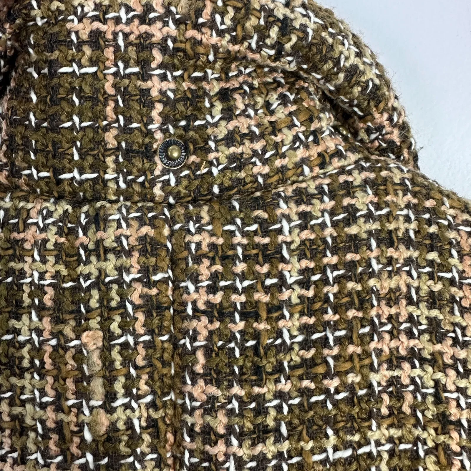 BB Dakota M Brown Tweed Vest Old Money Quiet Luxury Preppy Academia Equestrian - Image 7