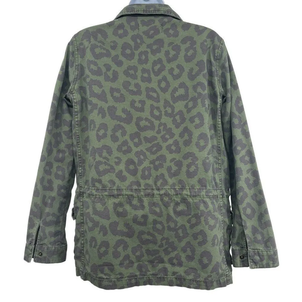 Urban Outfitters Ecote Cheetah Leopard Army Cargo Military Utility Jacket Coat - Image 8