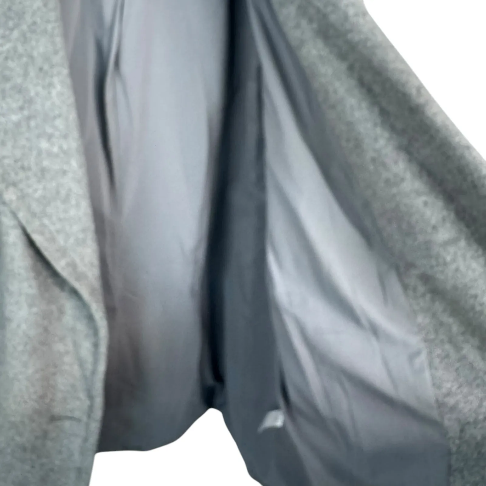 J.Jill Wool Blend Lined Pocket Single Breasted Coat, Jacket Gray Womens Size XL - Image 9