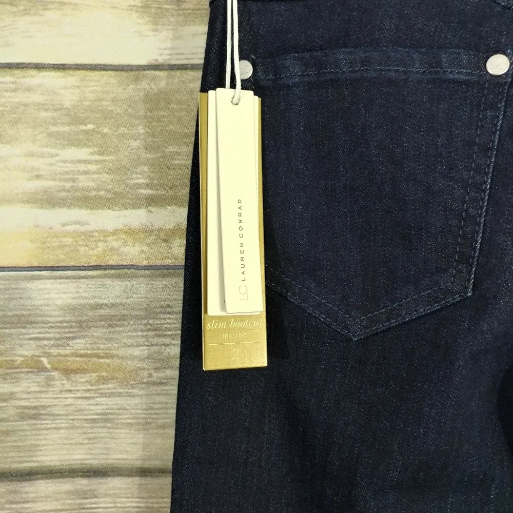 LC Lauren‎ Conrad Slim Boot cut Jeans Dark Wash - Image 4
